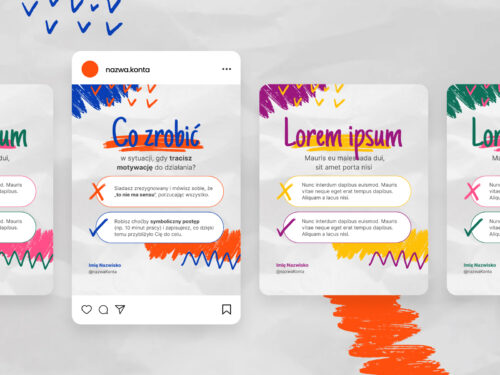 Szablon posta na Instagram „Check & Cross” w Canvie