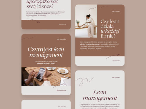 Podgląd karuzeli na Instagram „Do it with style” w Canvie